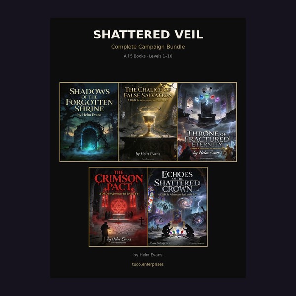 The Shattered Veil — Complete Campaign Bundle (All 5 Books)
